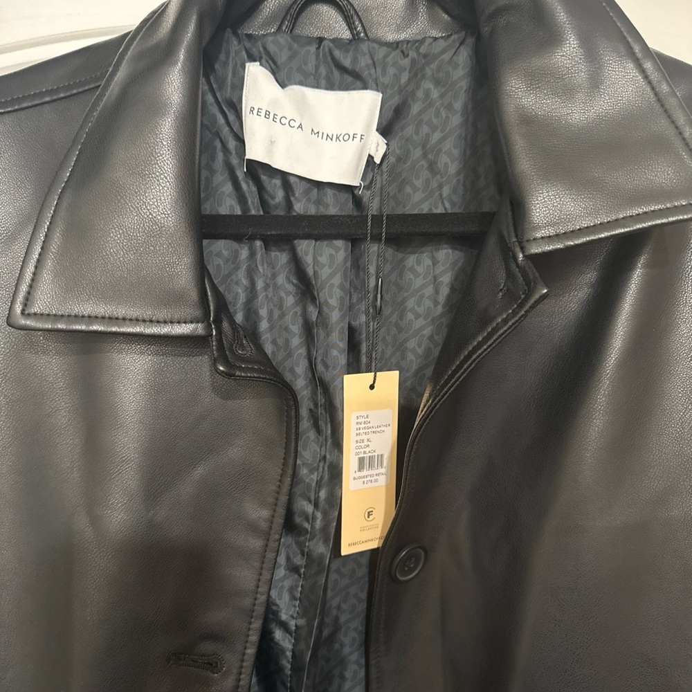 Rebecca Minkoff Black Vegan Leather Jacket - Picture 4 of 9